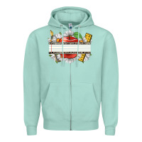 Seafoam floral teacher custom name Zipper Hoodie - CowGirlArtShop