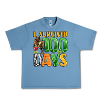 Pebble Blue dinosaur 100day celebration Urban Heavy Tee - LillyAllenDesigns