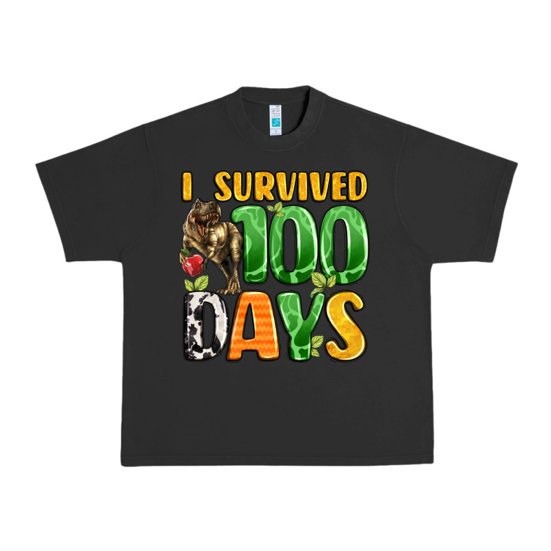 Dinosaur 100day Celebration Urban Heavy Tee by LillyAllenDesigns | Teevron