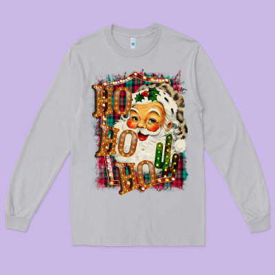 Christmas Ho Ho Ho Long Sleeve Tee Designed By Bettercallsaul