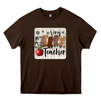 Chocolate Brown very merry teacher christmas coaster Heavy Core Tee - Jasminsmagicworld