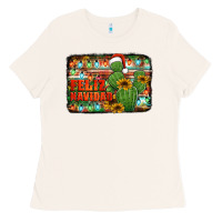 Bone feliz navidad merry christmas cactus Ladies Tee - Jasminsmagicworld