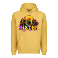 Antique Gold softball sister Premium Hoodie - OliviaCreatesArt