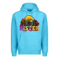 Ocean Blue softball sister Premium Hoodie - OliviaCreatesArt