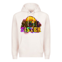 Pale Pink softball sister Premium Hoodie - OliviaCreatesArt