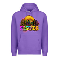 Purple softball sister Premium Hoodie - OliviaCreatesArt
