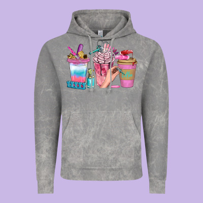 Nail Coffee Cups With Rings Bbs Vintage Hoodie Designed By Bundleandbundleshop