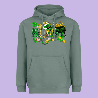 Nurse St Patrick Heavyweight Hoodie Designed By Fadigitalartstudio