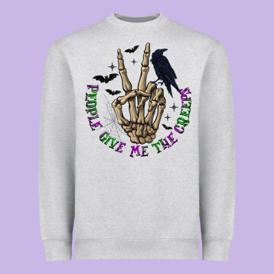 People Give Me The Creeps Heavyweight Sweatshirt Designed By Texasbilliewilder