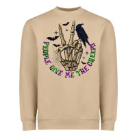 Mushroom People Give Me The Creeps Heavyweight Sweatshirt - texasbilliewilder