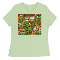 Matcha feliz navidad merry christmas cactus tumbler Ladies Tee - Jasminsmagicworld