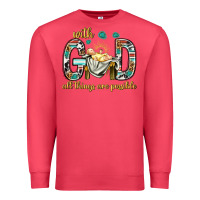 Cardinal with god all things are possible with baby jesus bbs Premium Sweatshirt - BundleAndBundleShop