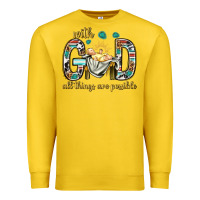 Lemon with god all things are possible with baby jesus bbs Premium Sweatshirt - BundleAndBundleShop