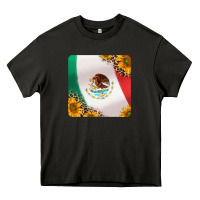 Asphalt mexican flag sunflowers and leopard coaster Heavy Core Tee - Jasminsmagicworld