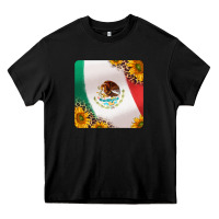 Black mexican flag sunflowers and leopard coaster Heavy Core Tee - Jasminsmagicworld
