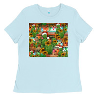 Baby Blue feliz navidad merry christmas cactus tumbler Ladies Tee - Jasminsmagicworld