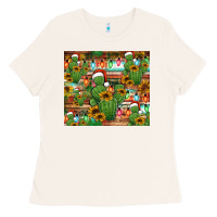Bone feliz navidad merry christmas cactus tumbler Ladies Tee - Jasminsmagicworld