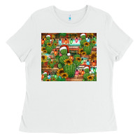 White feliz navidad merry christmas cactus tumbler Ladies Tee - Jasminsmagicworld