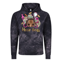 Cloud Black Hair Boss Afro Messy Bun With Money Bbs Vintage Hoodie - BundleAndBundleShop