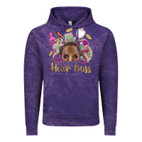 Cloud Purple Hair Boss Afro Messy Bun With Money Bbs Vintage Hoodie - BundleAndBundleShop