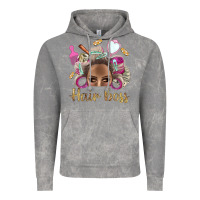 Cloud Rock Hair Boss Afro Messy Bun With Money Bbs Vintage Hoodie - BundleAndBundleShop
