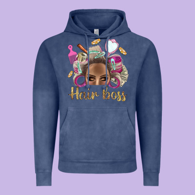 Hair Boss Afro Messy Bun With Money Bbs Vintage Hoodie Designed By Bundleandbundleshop