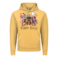 Vintage Mustard Hair Boss Afro Messy Bun With Money Bbs Vintage Hoodie - BundleAndBundleShop