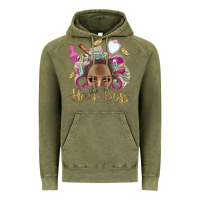 Vintage Olive Hair Boss Afro Messy Bun With Money Bbs Vintage Hoodie - BundleAndBundleShop