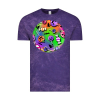 Cloud Purple halloween round earrings 4 Vintage Tee - BundleAndBundleShop