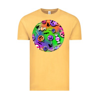 Vintage Mustard halloween round earrings 4 Vintage Tee - BundleAndBundleShop