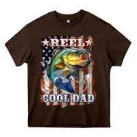 Chocolate Brown Reel Cool Dad Bass Heavy Core Tee - LillyAllenDesigns