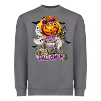 Storm Happy Halloween with Skeleton Heavyweight Sweatshirt - texasbilliewilder