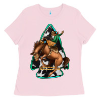 Bubblegum Pink bucking bronco arrowhead Ladies Tee - Jasminsmagicworld