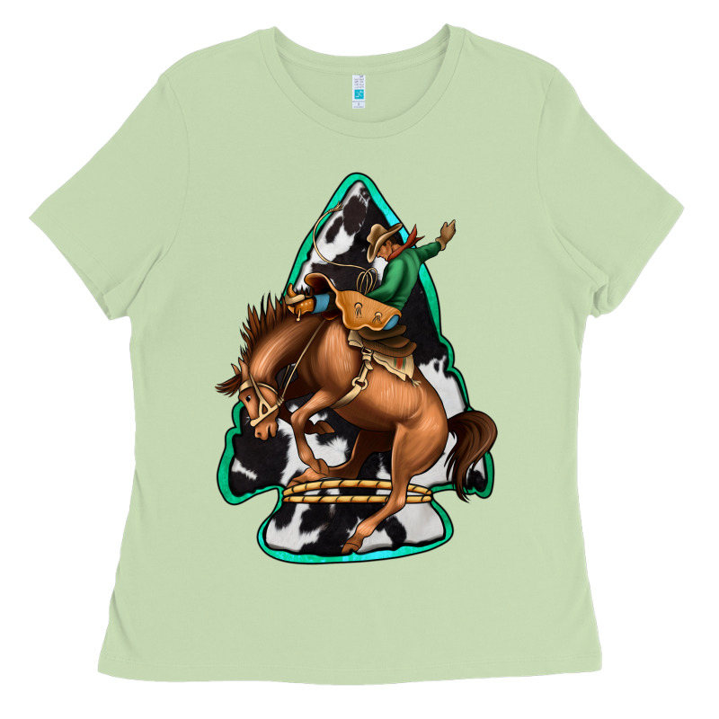 Bucking Bronco Arrowhead Ladies Tee by Jasminsmagicworld | Teevron