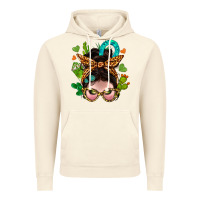 Vintage Artic Western  Messy Bun With Cactus Vintage Hoodie - BundleAndBundleShop