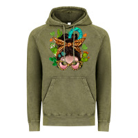 Vintage Olive Western  Messy Bun With Cactus Vintage Hoodie - BundleAndBundleShop