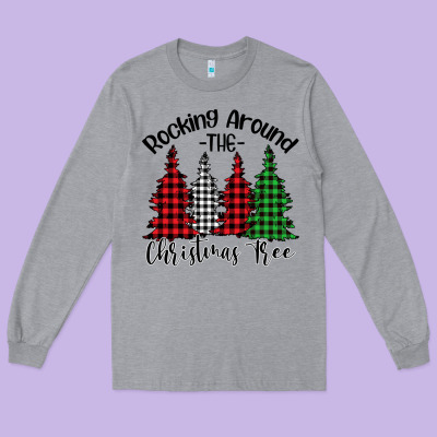 Rocking Around The Christmas Tree Long Sleeve Tee Designed By Bettercallsaul