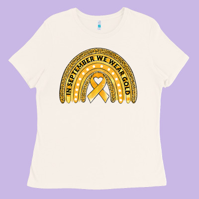 Childhood Cancer Awareness Rainbow Ladies Tee Designed By Jasminsmagicworld