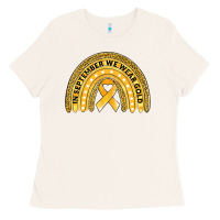 Bone Childhood cancer awareness rainbow Ladies Tee - Jasminsmagicworld