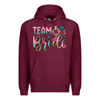 Burgundy team bride Premium Hoodie - OliviaCreatesArt