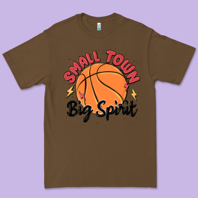 Small Town Big Spirit Premium Tee Designed By Maliassmallbusiness