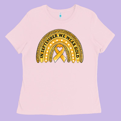 Childhood Cancer Awareness Rainbow Ladies Tee Designed By Jasminsmagicworld