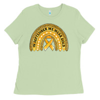 Matcha Childhood cancer awareness rainbow Ladies Tee - Jasminsmagicworld