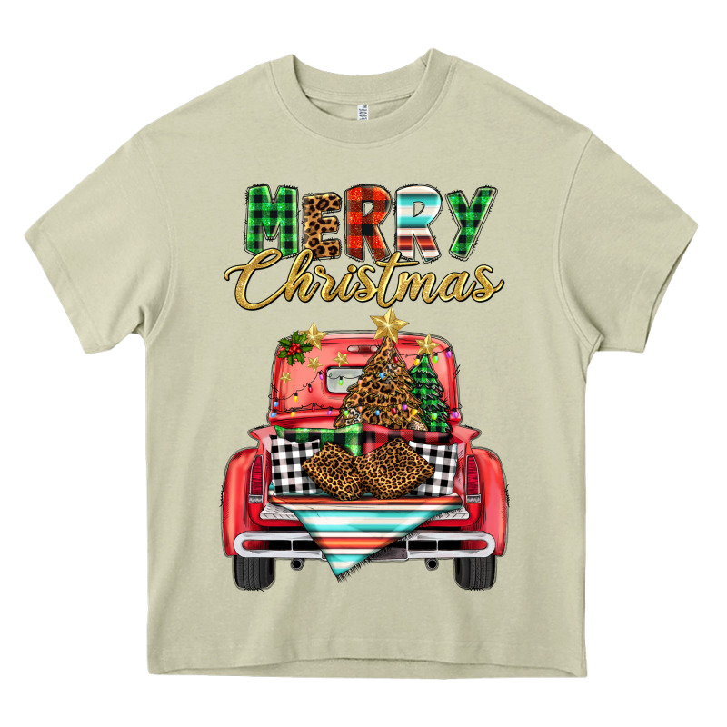 Merry Christmas Truck Heavy Core Tee by BarkalooDesign | Teevron