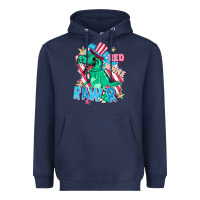 Navy Red white rawr Heavyweight Hoodie - FaDigitalArtStudio