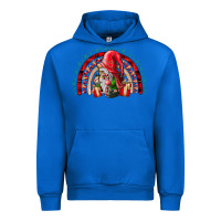 Cobalt festive gnome with gifts Urban Hoodie - CowhideDigitalArt