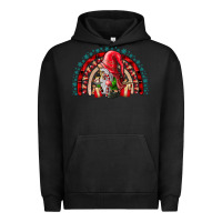 Pigment Black festive gnome with gifts Urban Hoodie - CowhideDigitalArt