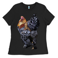 Black Brahma Rooster Ladies Tee - LillyAllenDesigns
