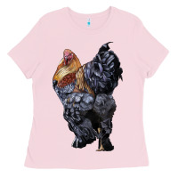 Bubblegum Pink Brahma Rooster Ladies Tee - LillyAllenDesigns