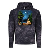 Cloud Black Night Glamping Camp With Wine Vintage Hoodie - BundleAndBundleShop